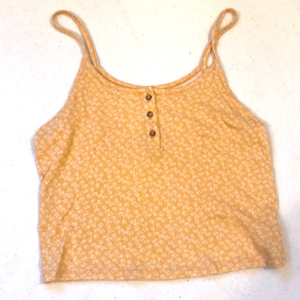 American Eagle Button Cropped Tank Top